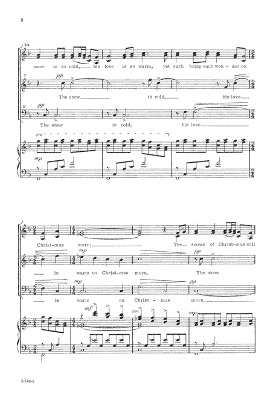 The Snows of Christmas (Digital Download) 4-Part scores gallery preview page 8