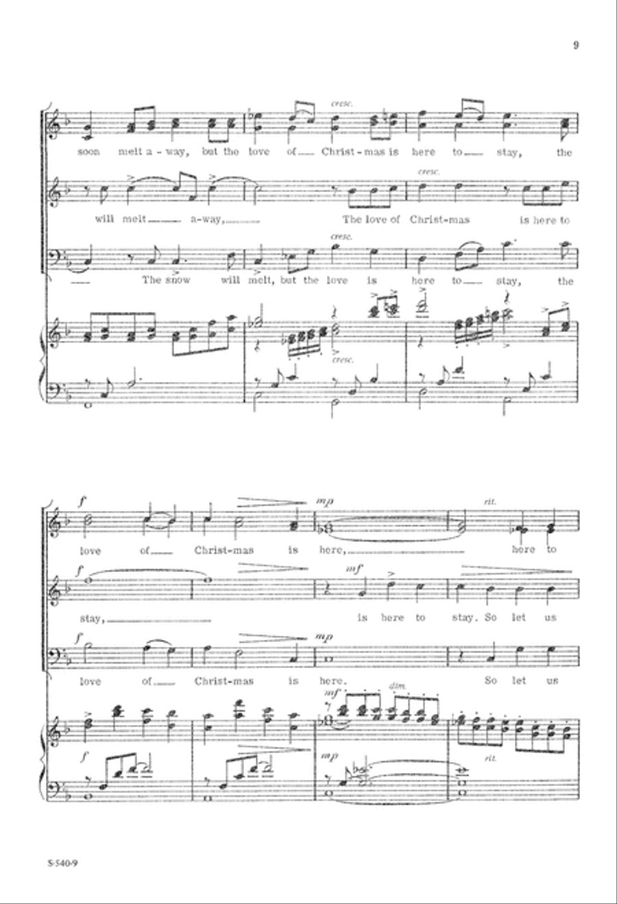 The Snows of Christmas (Digital Download) 4-Part scores gallery preview page 9