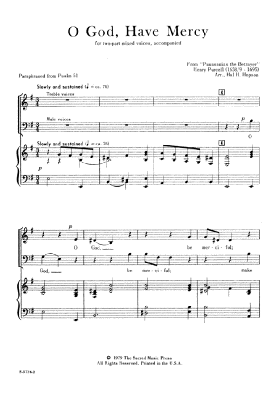 O God Have Mercy (Digital Download) 2-Part scores gallery preview page 2