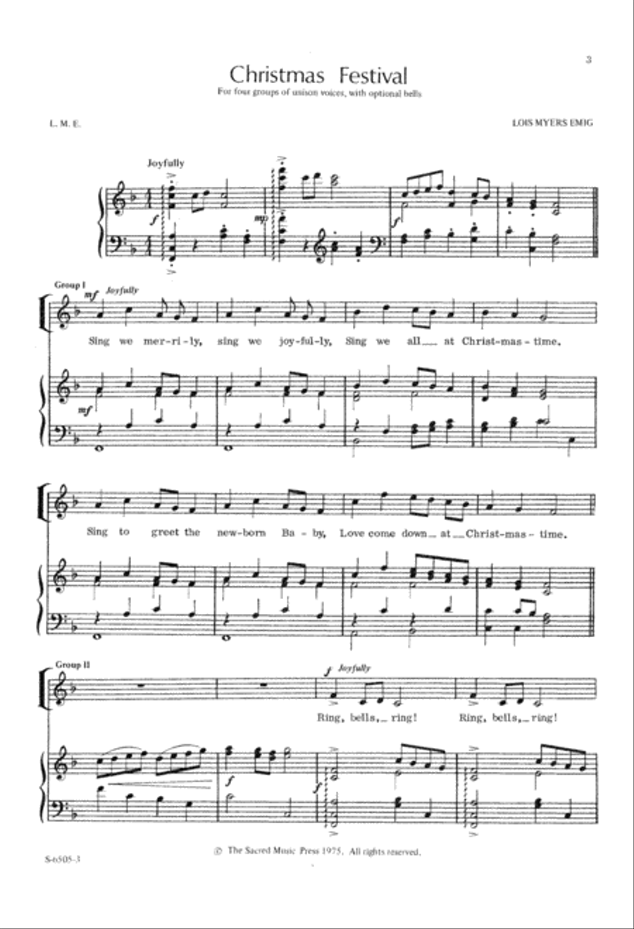 Christmas Festival (Digital Download) 4-Part scores gallery preview page 3