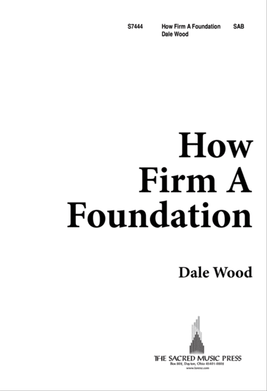 How Firm a Foundation (Digital Download) 3-Part scores gallery preview page 1