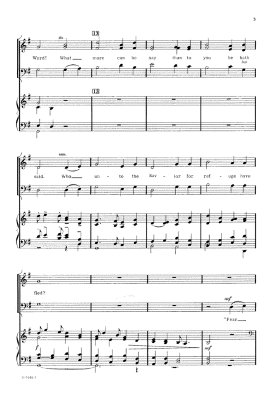 How Firm a Foundation (Digital Download) 3-Part scores gallery preview page 3