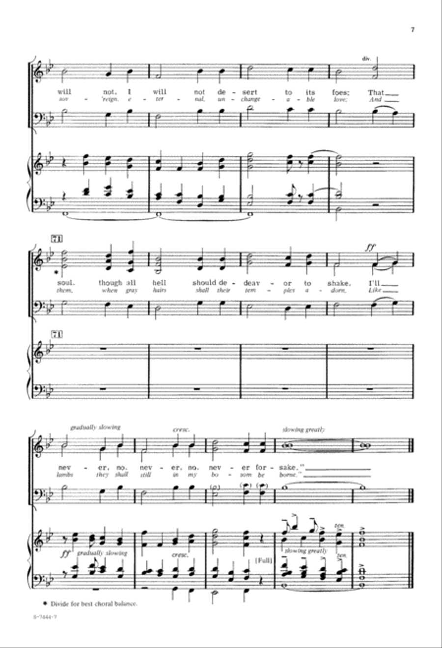 How Firm a Foundation (Digital Download) 3-Part scores gallery preview page 7