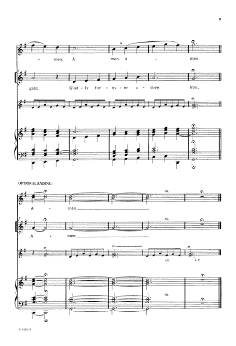 Praise to the Lord, the Almighty (Digital Download) 3-Part scores gallery preview page 9
