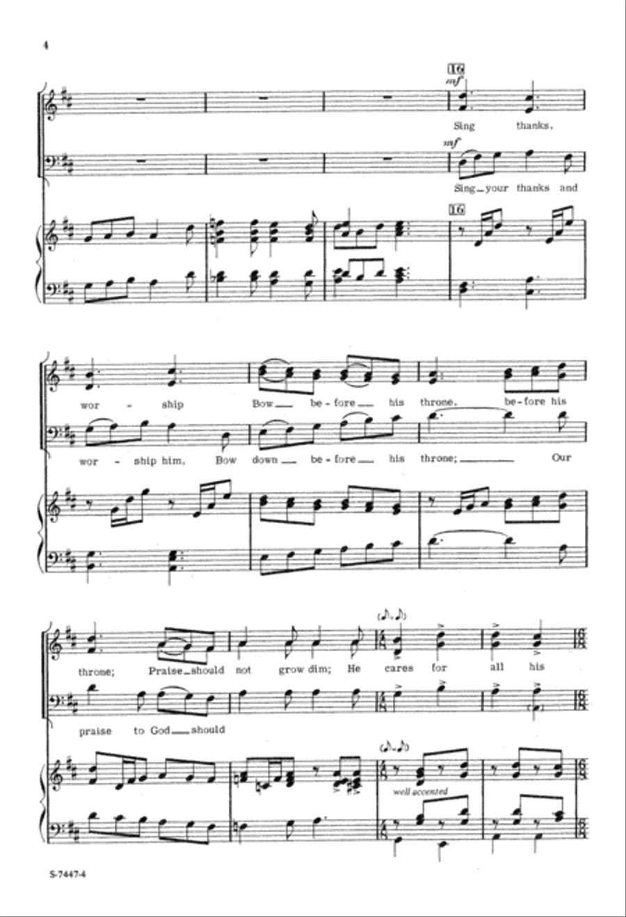 Sing the Song of Praise (Digital Download) 3-Part scores gallery preview page 4
