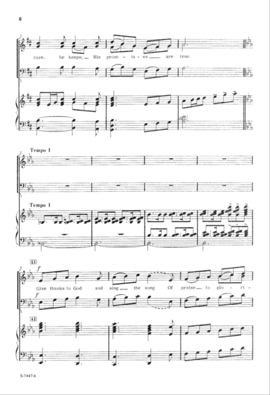 Sing the Song of Praise (Digital Download) 3-Part scores gallery preview page 6