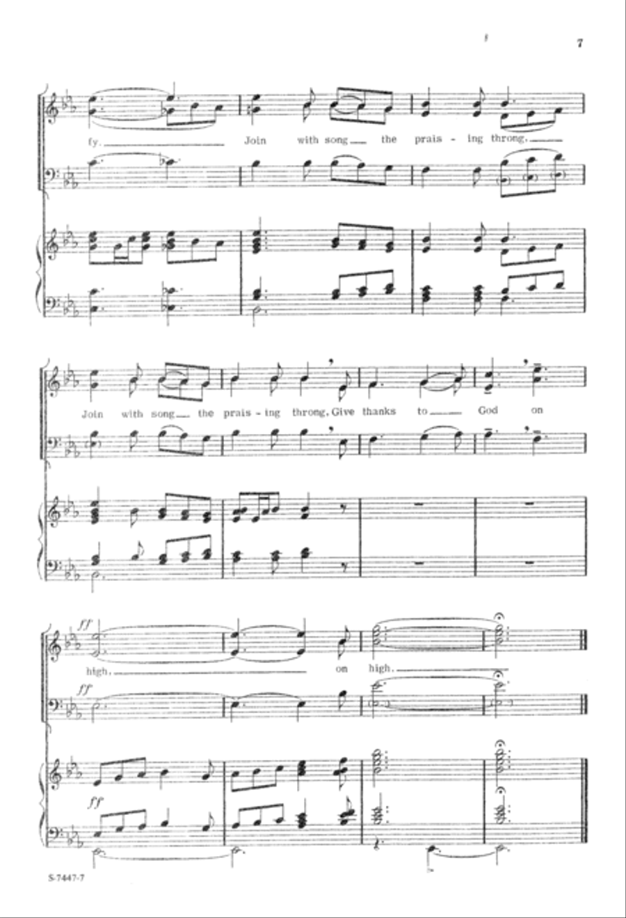 Sing the Song of Praise (Digital Download) 3-Part scores gallery preview page 7