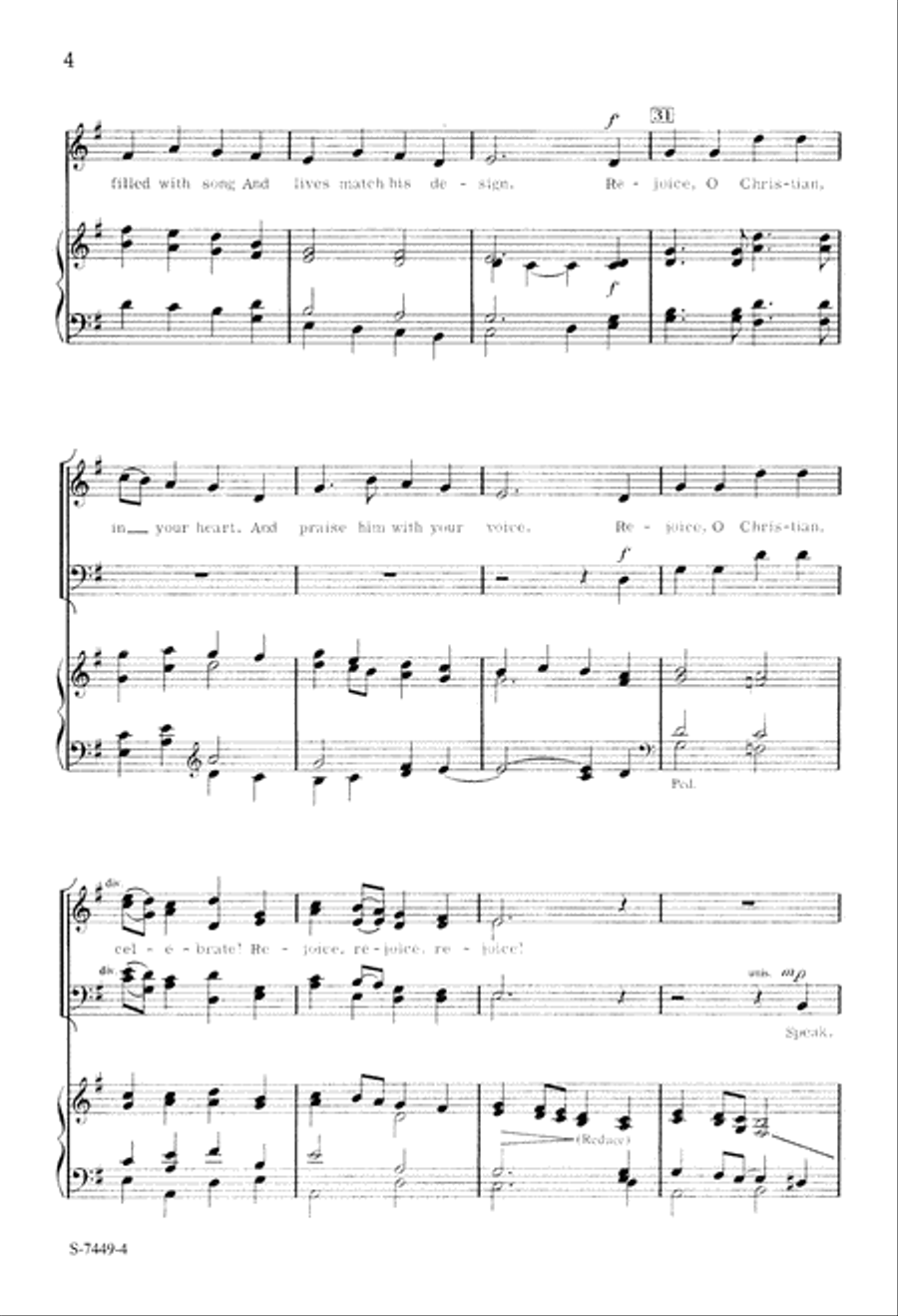 Rejoice, O Christian, Sing His Praise (Digital Download) 3-Part scores gallery preview page 4