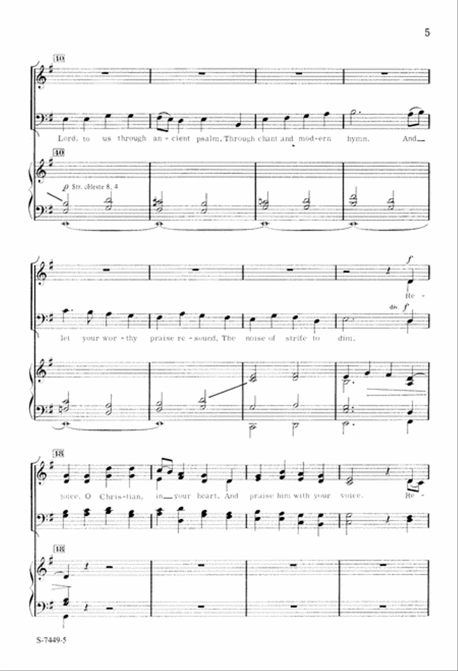 Rejoice, O Christian, Sing His Praise (Digital Download) 3-Part scores gallery preview page 5