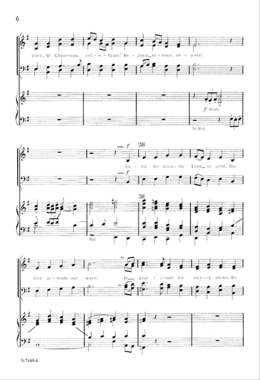 Rejoice, O Christian, Sing His Praise (Digital Download) 3-Part scores gallery preview page 6
