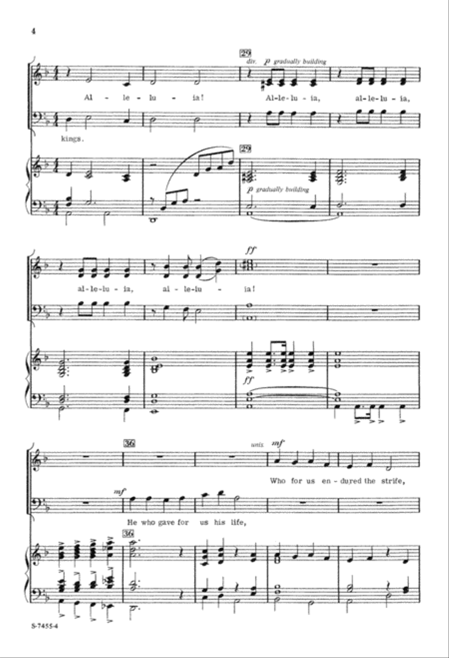 Christ the Lord Is Risen Again (Digital Download) 3-Part scores gallery preview page 4
