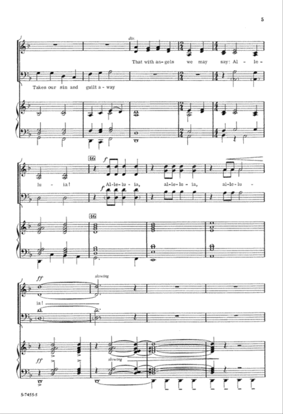 Christ the Lord Is Risen Again (Digital Download) 3-Part scores gallery preview page 5