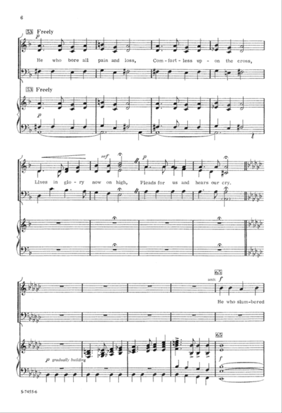 Christ the Lord Is Risen Again (Digital Download) 3-Part scores gallery preview page 6