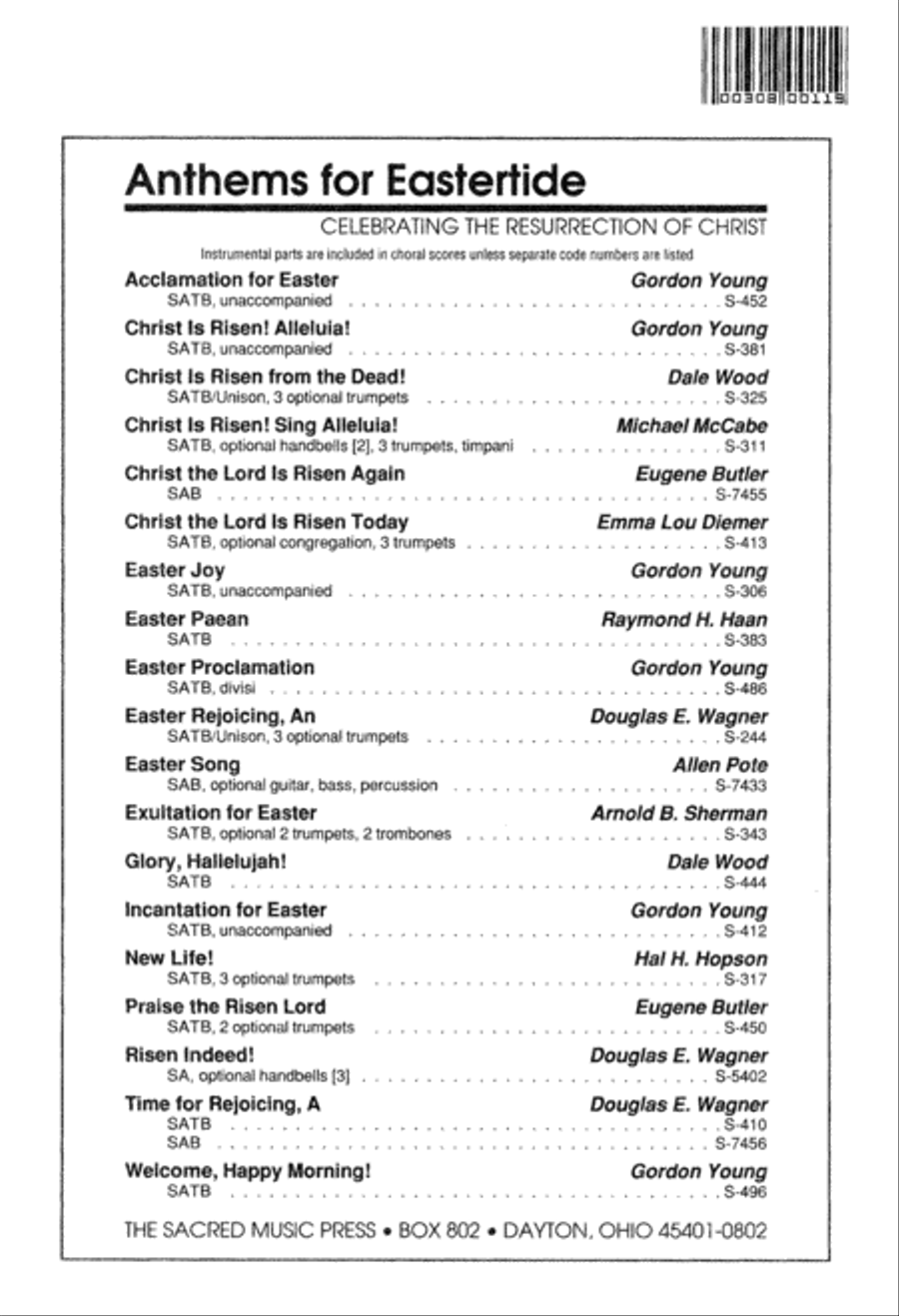 Christ the Lord Is Risen Again (Digital Download) 3-Part scores gallery preview page 8