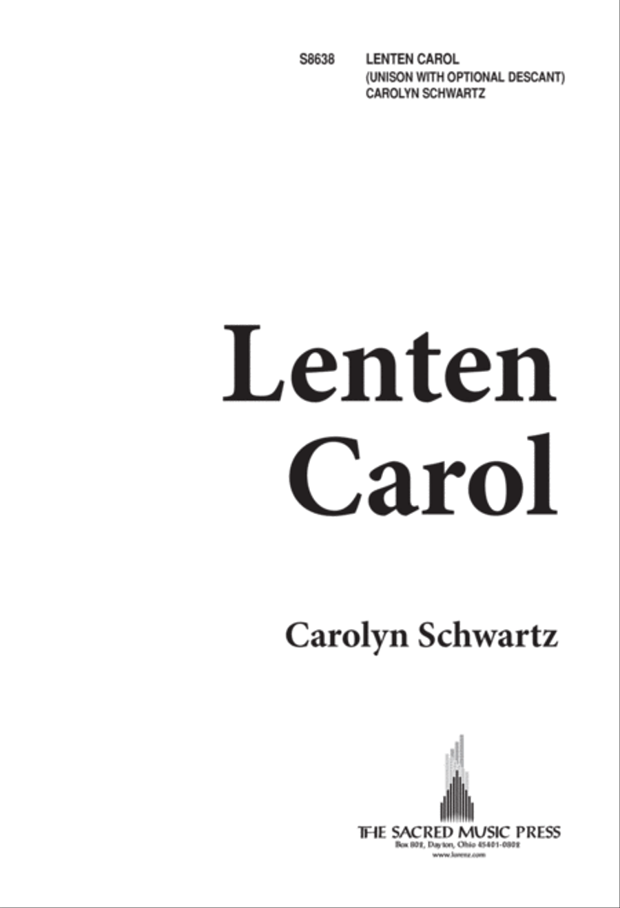Lenten Carol (Digital Download) Unison Choir scores gallery preview page 1