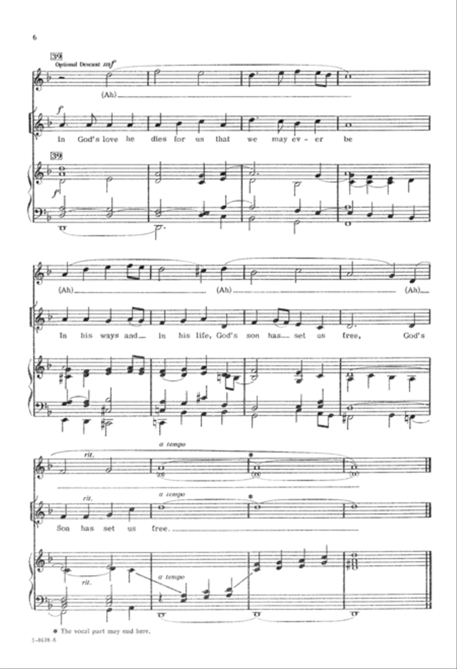 Lenten Carol (Digital Download) Unison Choir scores gallery preview page 6