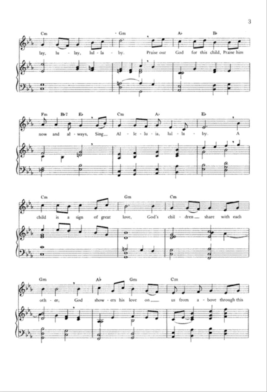 Alleluia Lullaby (Digital Download) Unison Choir scores gallery preview page 3