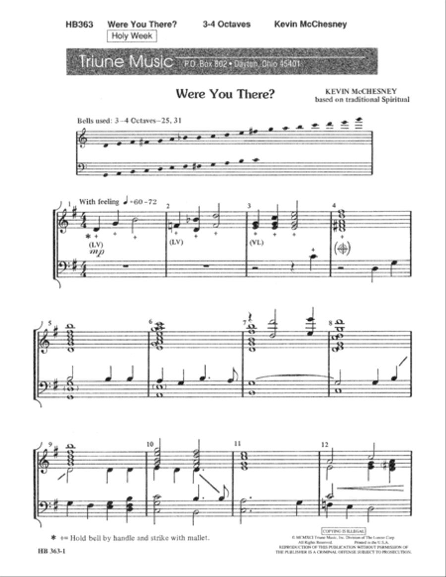 Were You There? Were You There? 4-Octaves scores gallery preview page 1