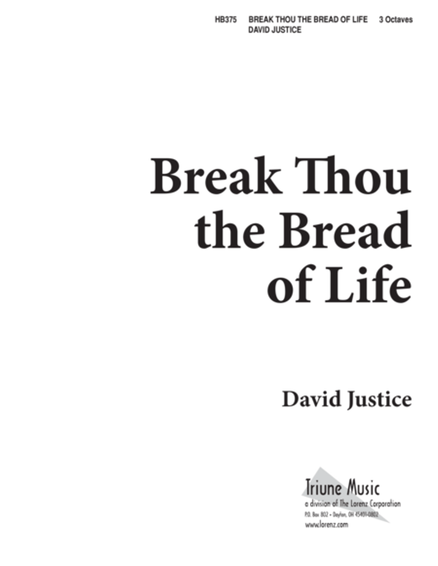 Break Thou the Bread of Life 3-Octaves scores gallery preview page 1