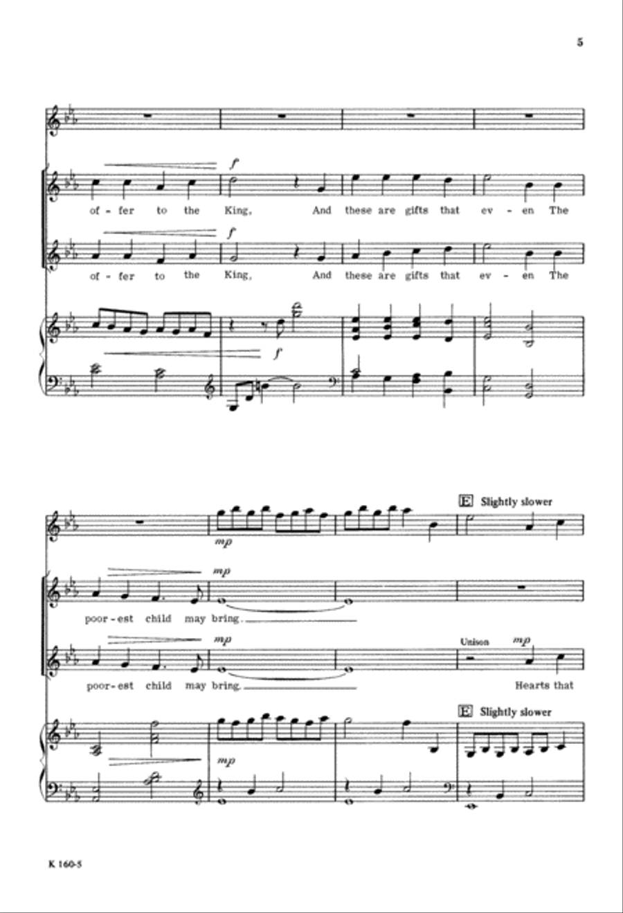The Wise May Bring Their Learning (Digital Download) Unison Choir scores gallery preview page 5