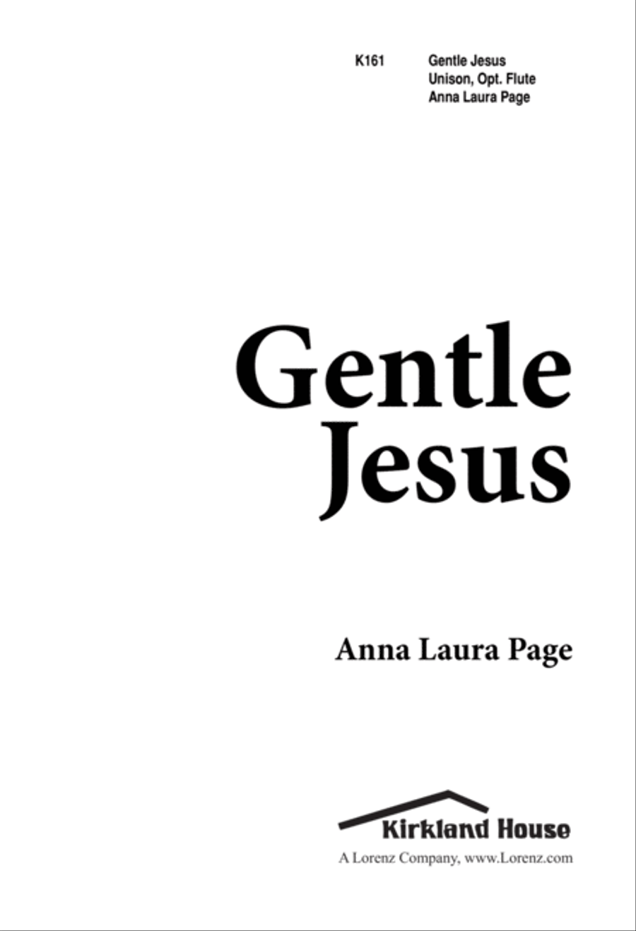 Gentle Jesus (Digital Download) Unison Choir scores gallery preview page 1