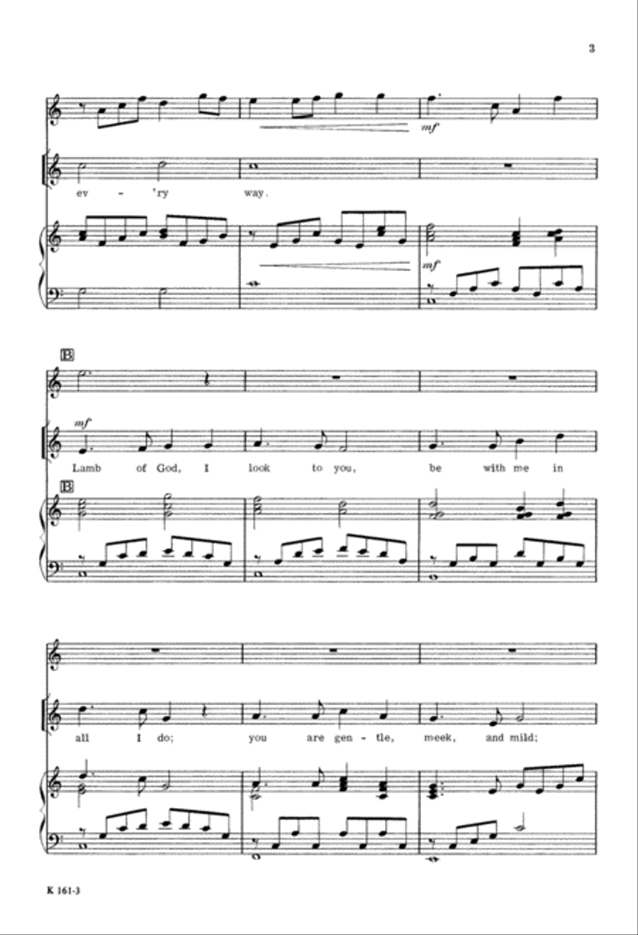 Gentle Jesus (Digital Download) Unison Choir scores gallery preview page 3