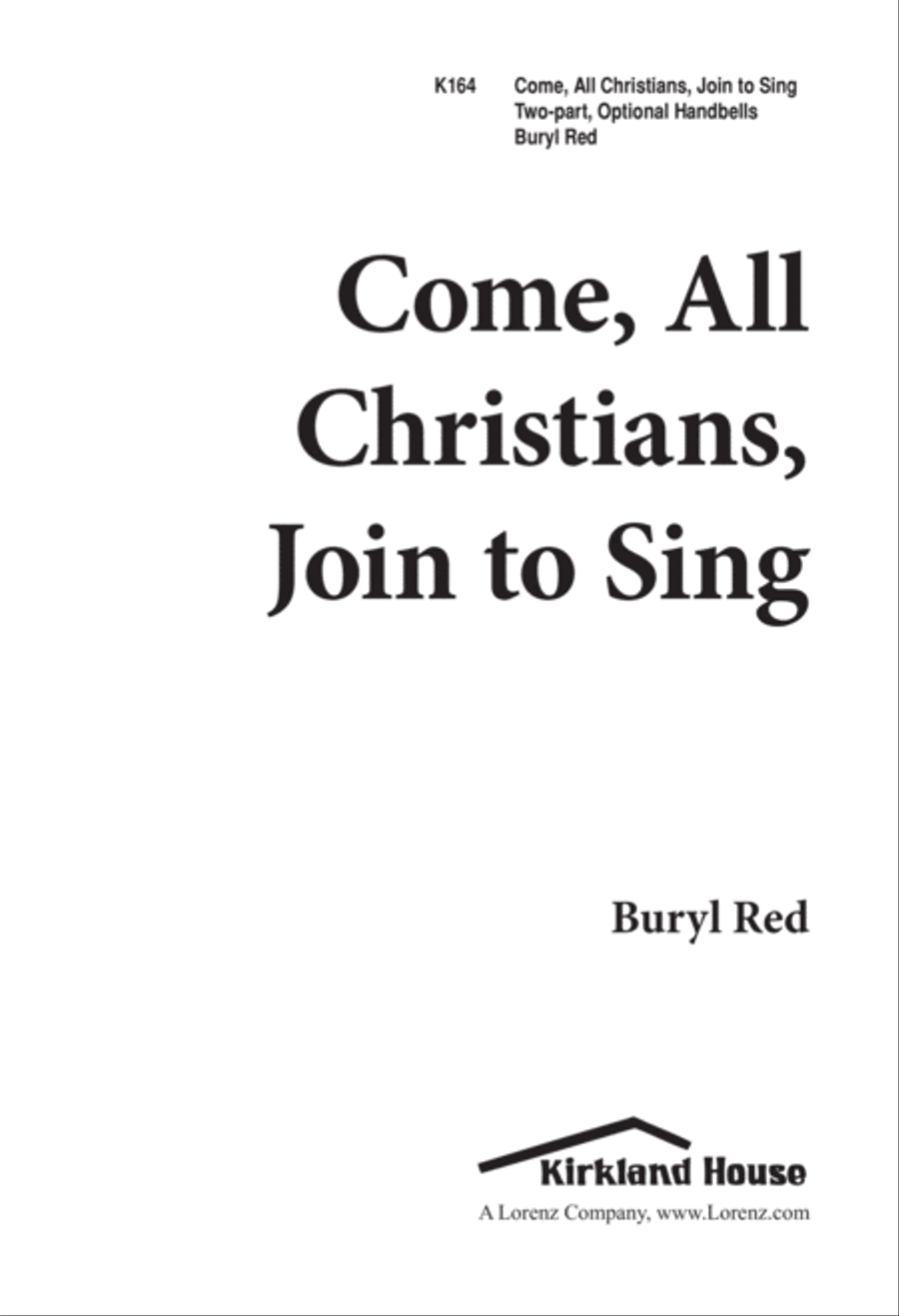 Come All Christians, Join to Sing (Digital Download) 2-Part scores gallery preview page 1
