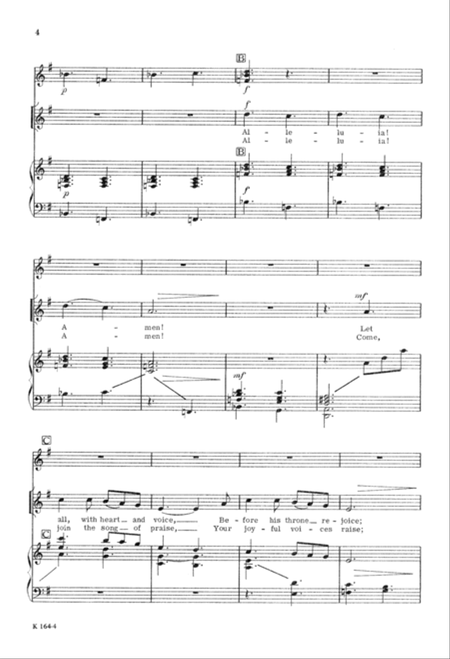 Come All Christians, Join to Sing (Digital Download) 2-Part scores gallery preview page 4