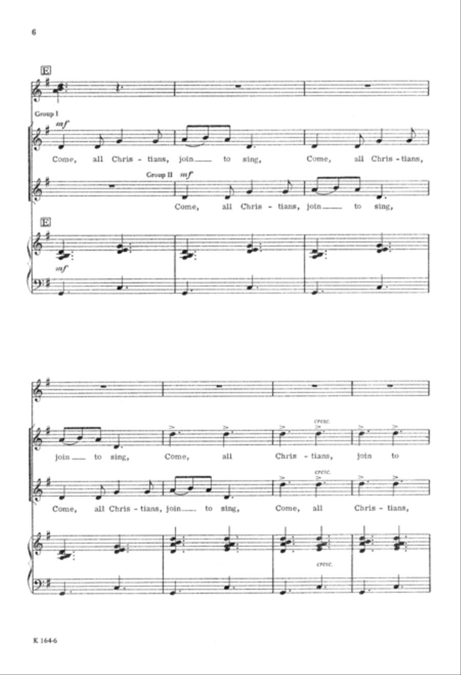Come All Christians, Join to Sing (Digital Download) 2-Part scores gallery preview page 6