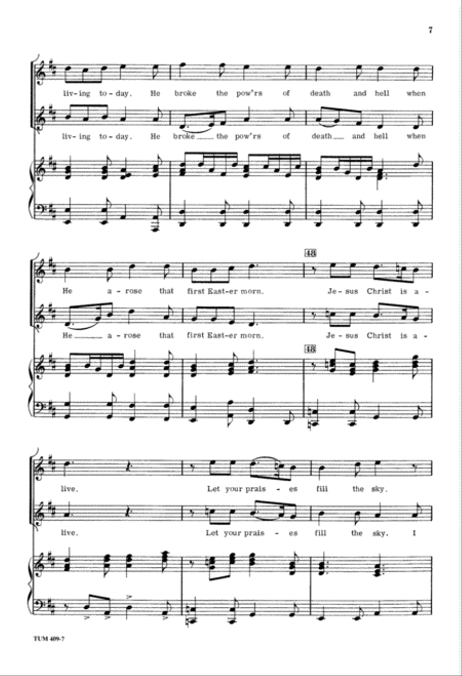 I Know that My Redeemer Lives (Digital Download) 4-Part scores gallery preview page 7