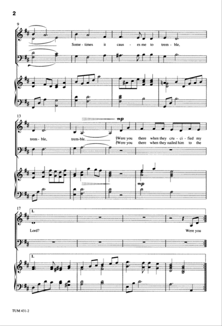 Were You There? (Digital Download) 4-Part scores gallery preview page 2