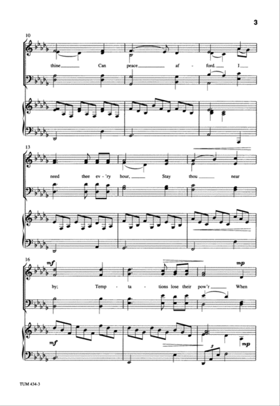 I Need Thee Every Hour (Digital Download) 4-Part scores gallery preview page 3