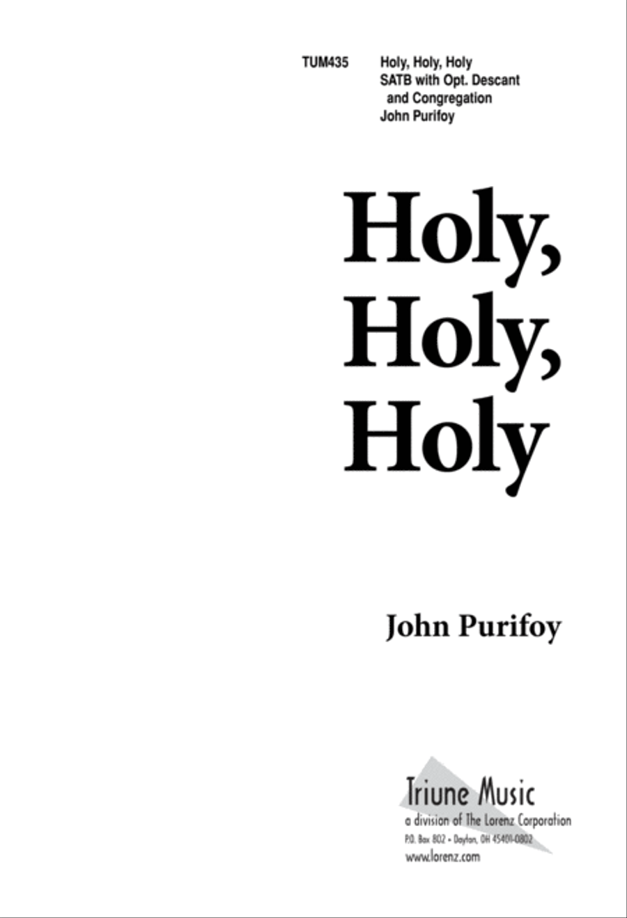 Holy, Holy, Holy (Digital Download) 4-Part scores gallery preview page 1