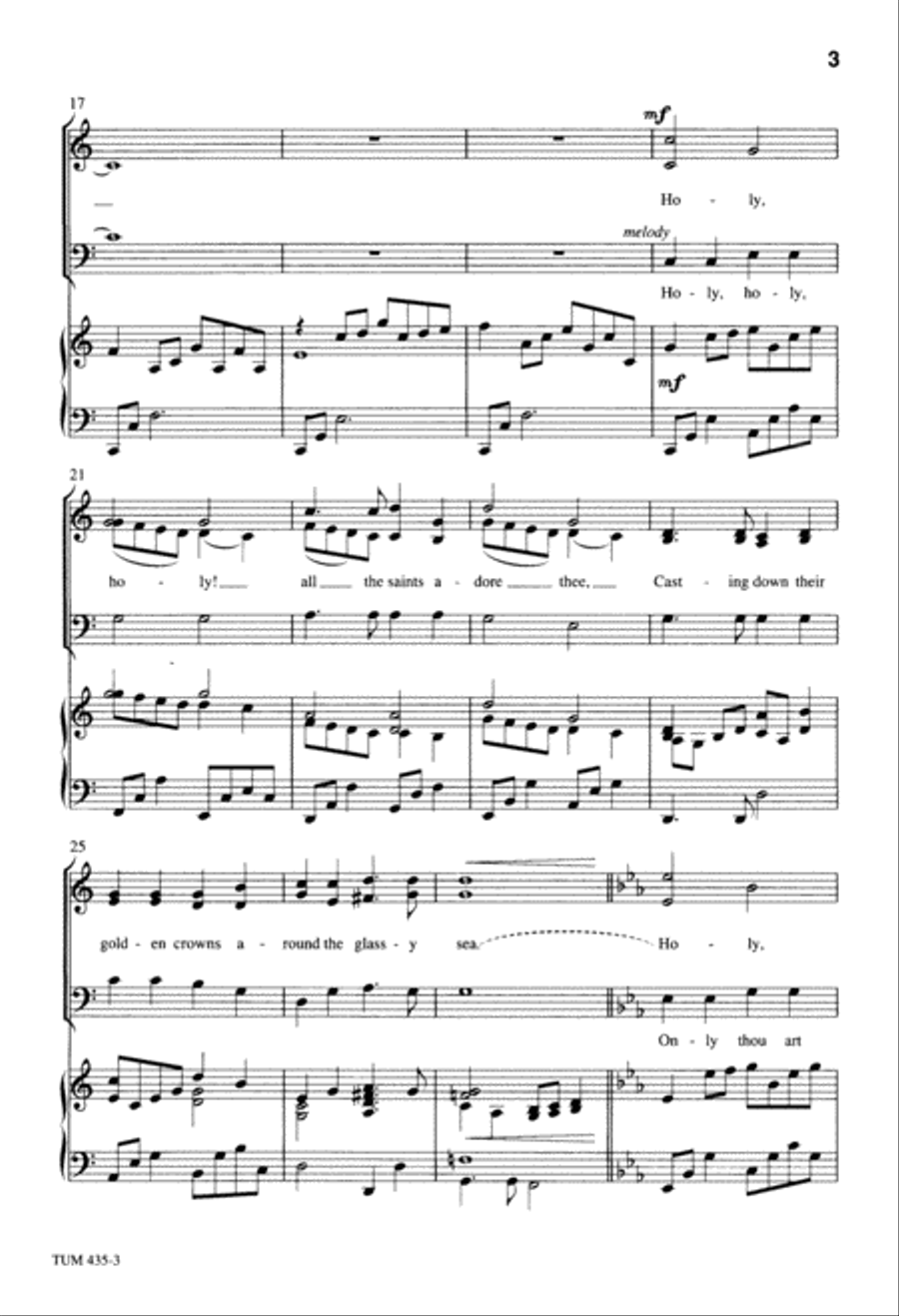 Holy, Holy, Holy (Digital Download) 4-Part scores gallery preview page 3