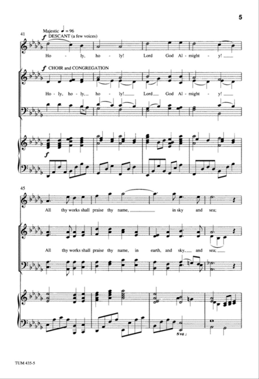 Holy, Holy, Holy (Digital Download) 4-Part scores gallery preview page 5
