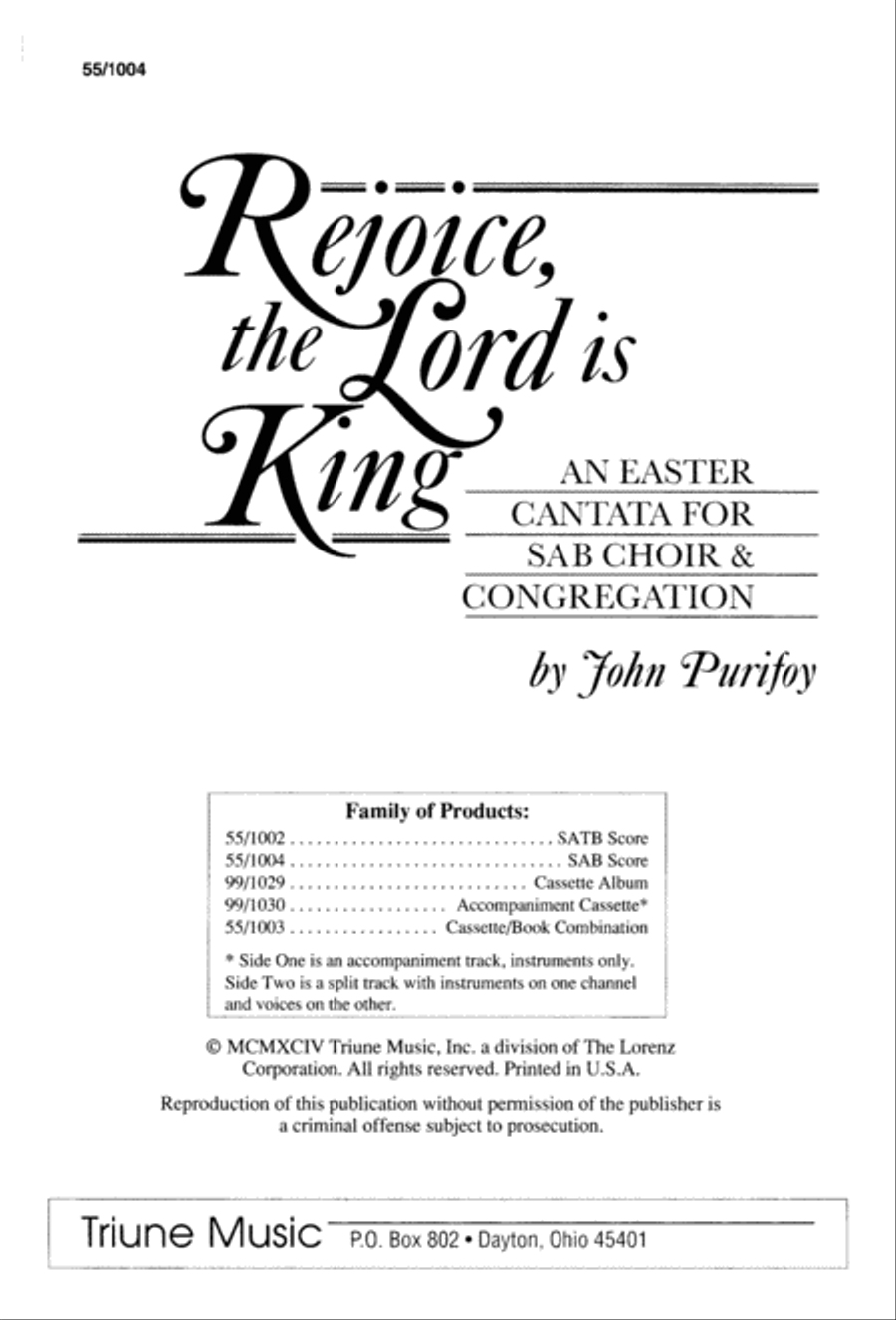 Rejoice The Lord Is King (Digital Download) 3-Part scores gallery preview page 3