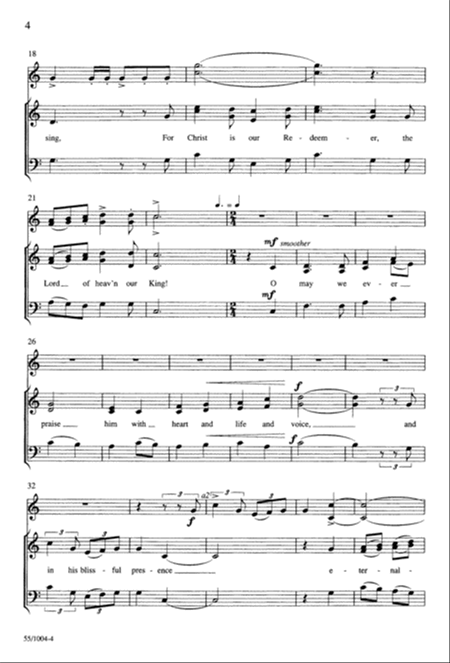 Rejoice The Lord Is King (Digital Download) 3-Part scores gallery preview page 6
