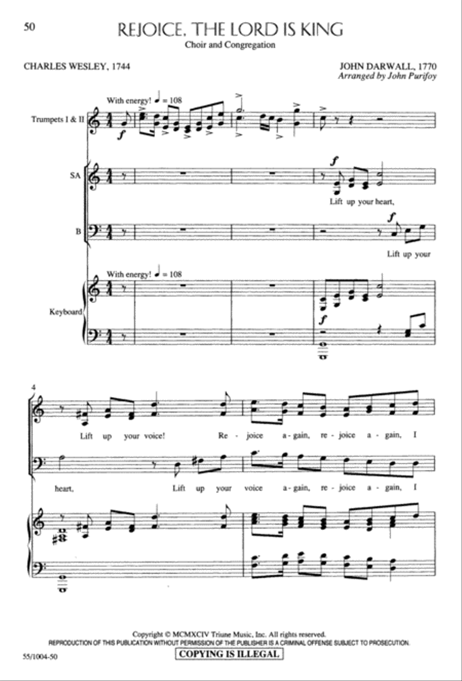 Rejoice The Lord Is King (Digital Download) 3-Part scores gallery preview page 52