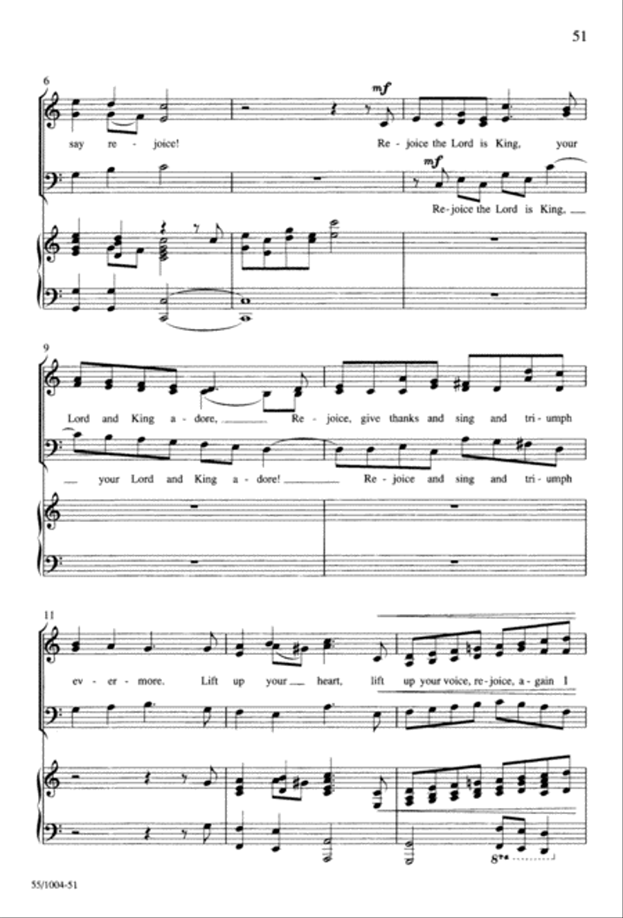 Rejoice The Lord Is King (Digital Download) 3-Part scores gallery preview page 53