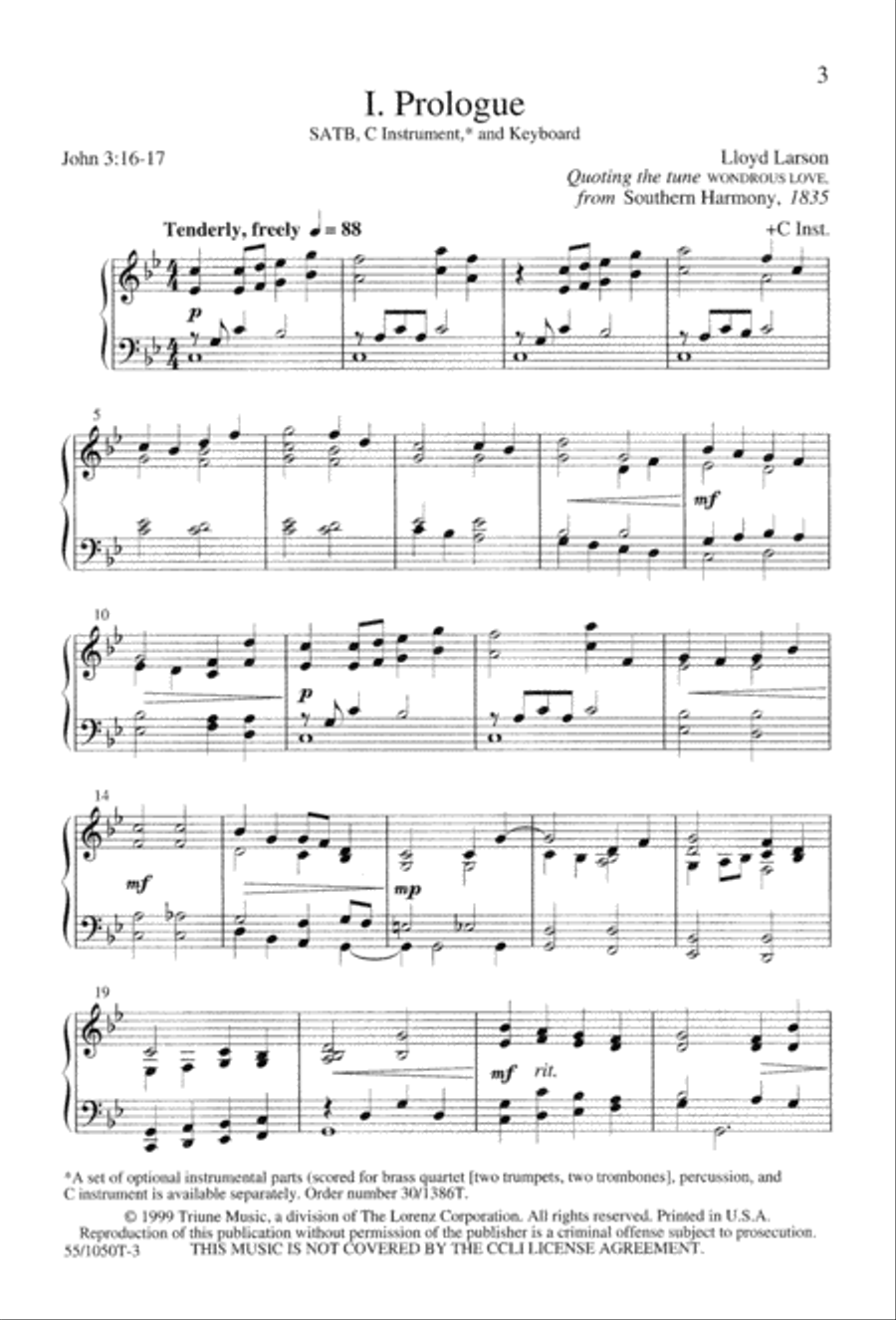 God So Loved the World (Digital Download) 4-Part scores gallery preview page 5