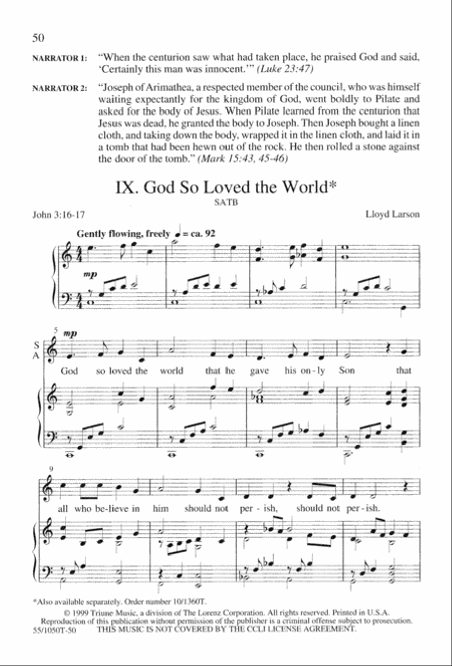 God So Loved the World (Digital Download) 4-Part scores gallery preview page 52