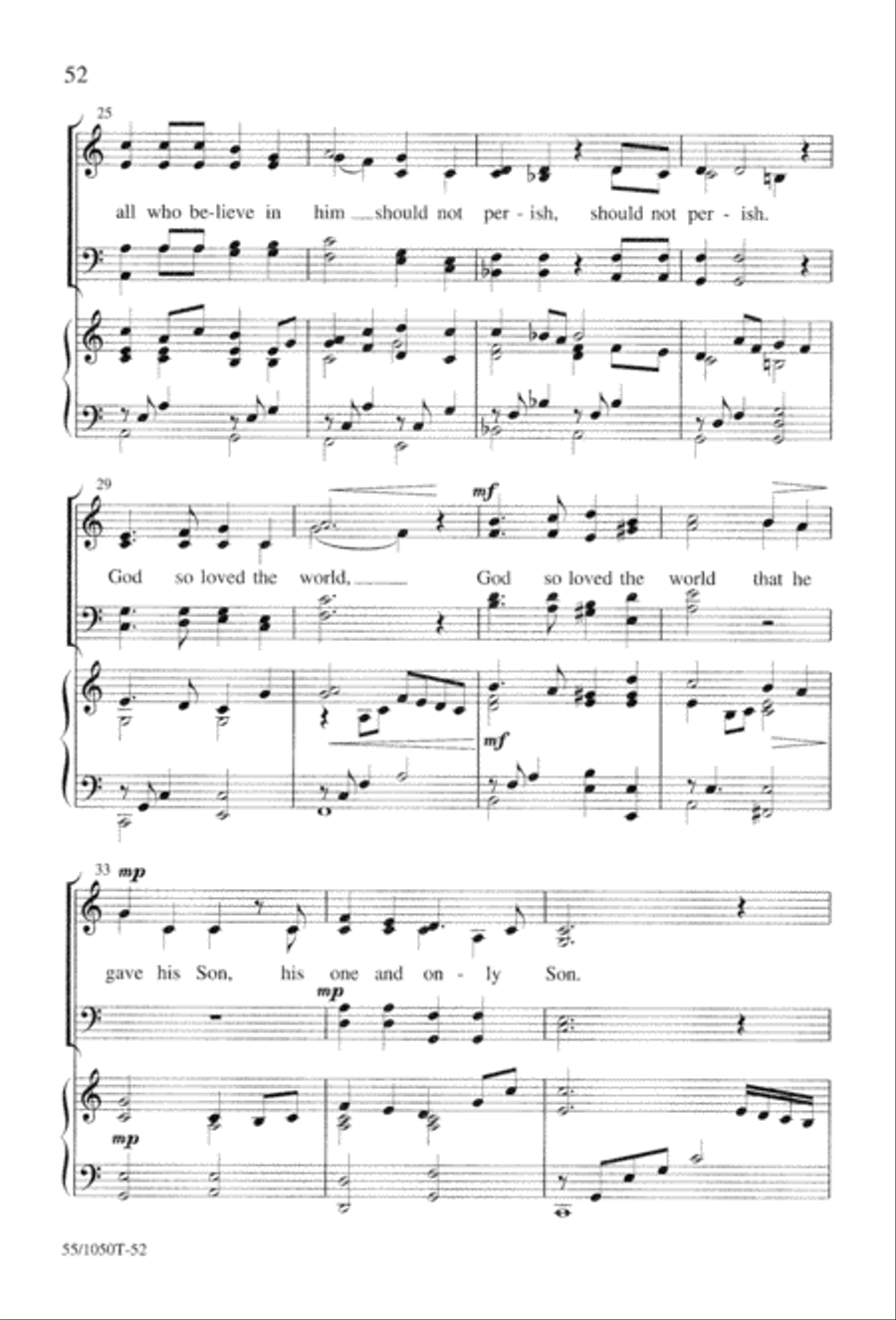 God So Loved the World (Digital Download) 4-Part scores gallery preview page 54