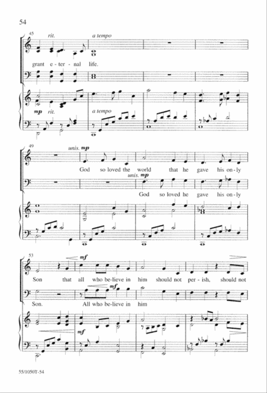 God So Loved the World (Digital Download) 4-Part scores gallery preview page 56