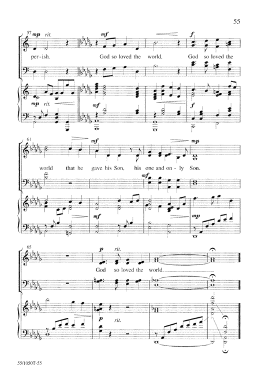 God So Loved the World (Digital Download) 4-Part scores gallery preview page 57