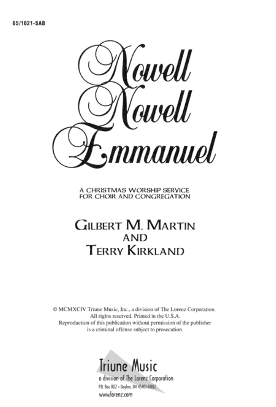 Nowell, Nowell, Emmanuel! (Digital Download) 3-Part scores gallery preview page 3