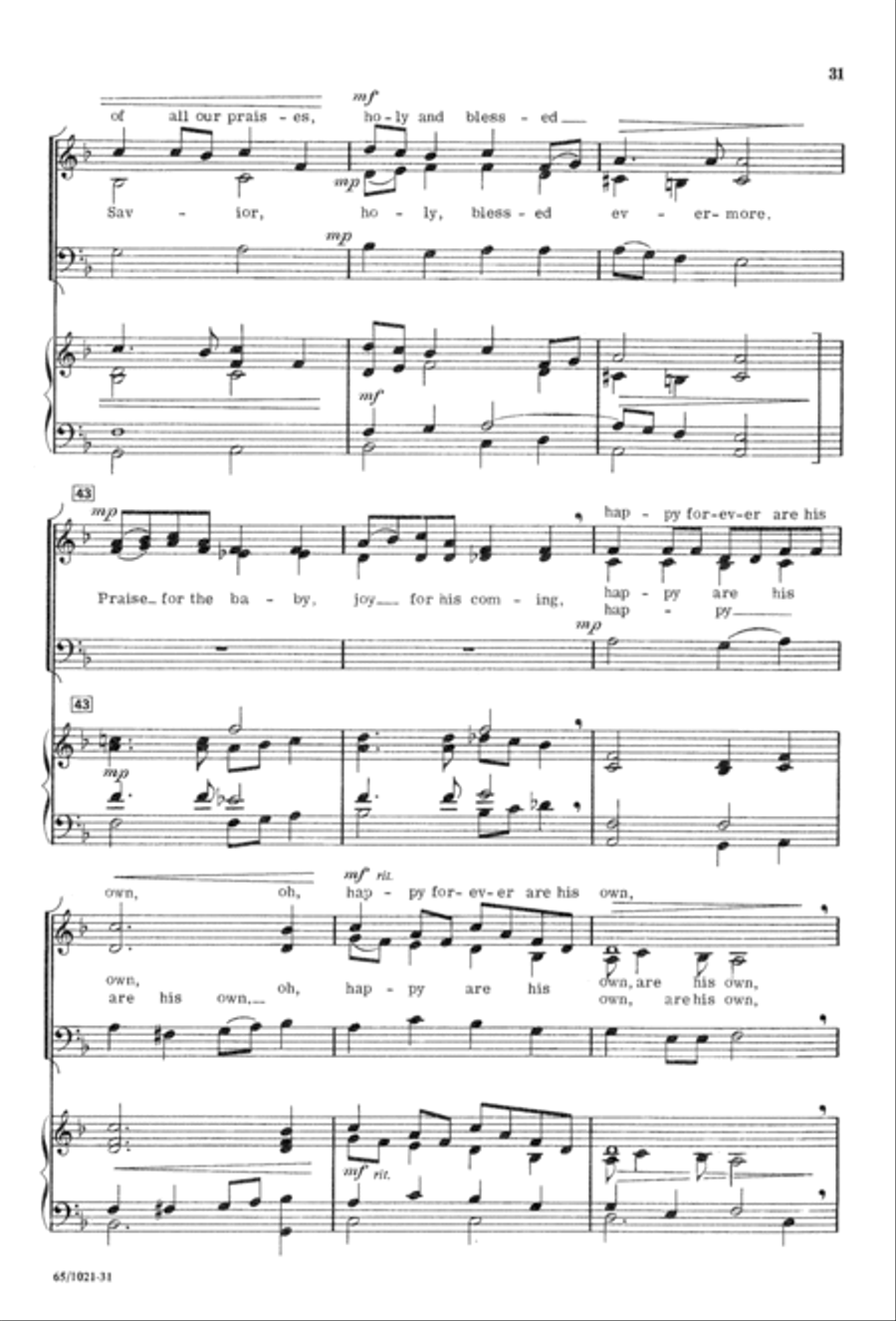 Nowell, Nowell, Emmanuel! (Digital Download) 3-Part scores gallery preview page 33