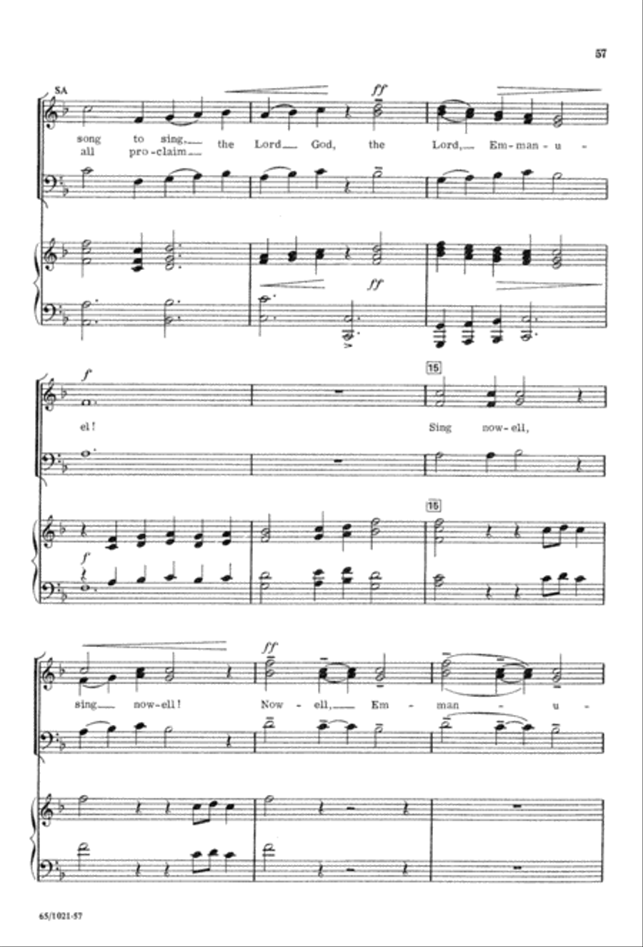 Nowell, Nowell, Emmanuel! (Digital Download) 3-Part scores gallery preview page 59