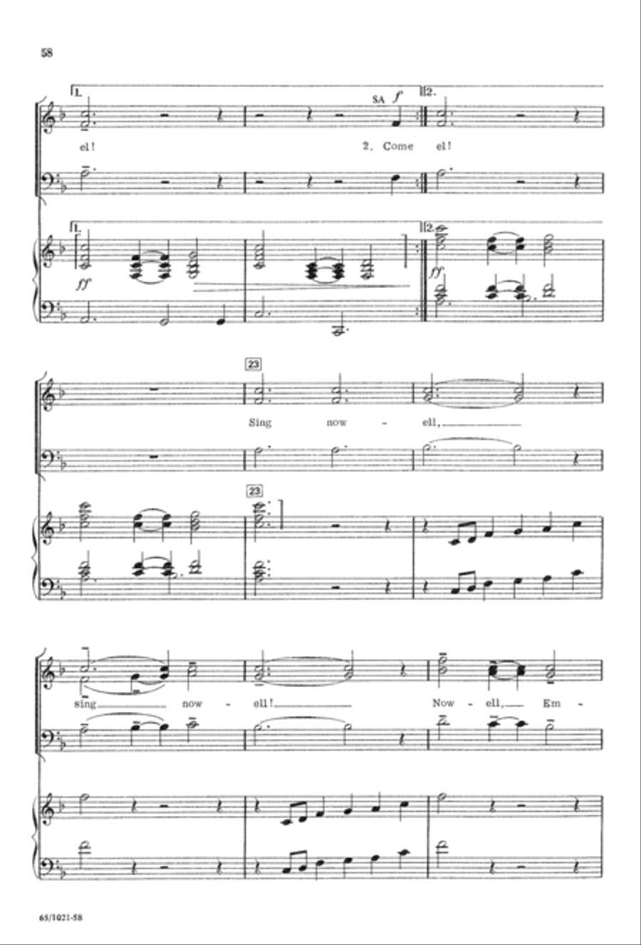 Nowell, Nowell, Emmanuel! (Digital Download) 3-Part scores gallery preview page 60