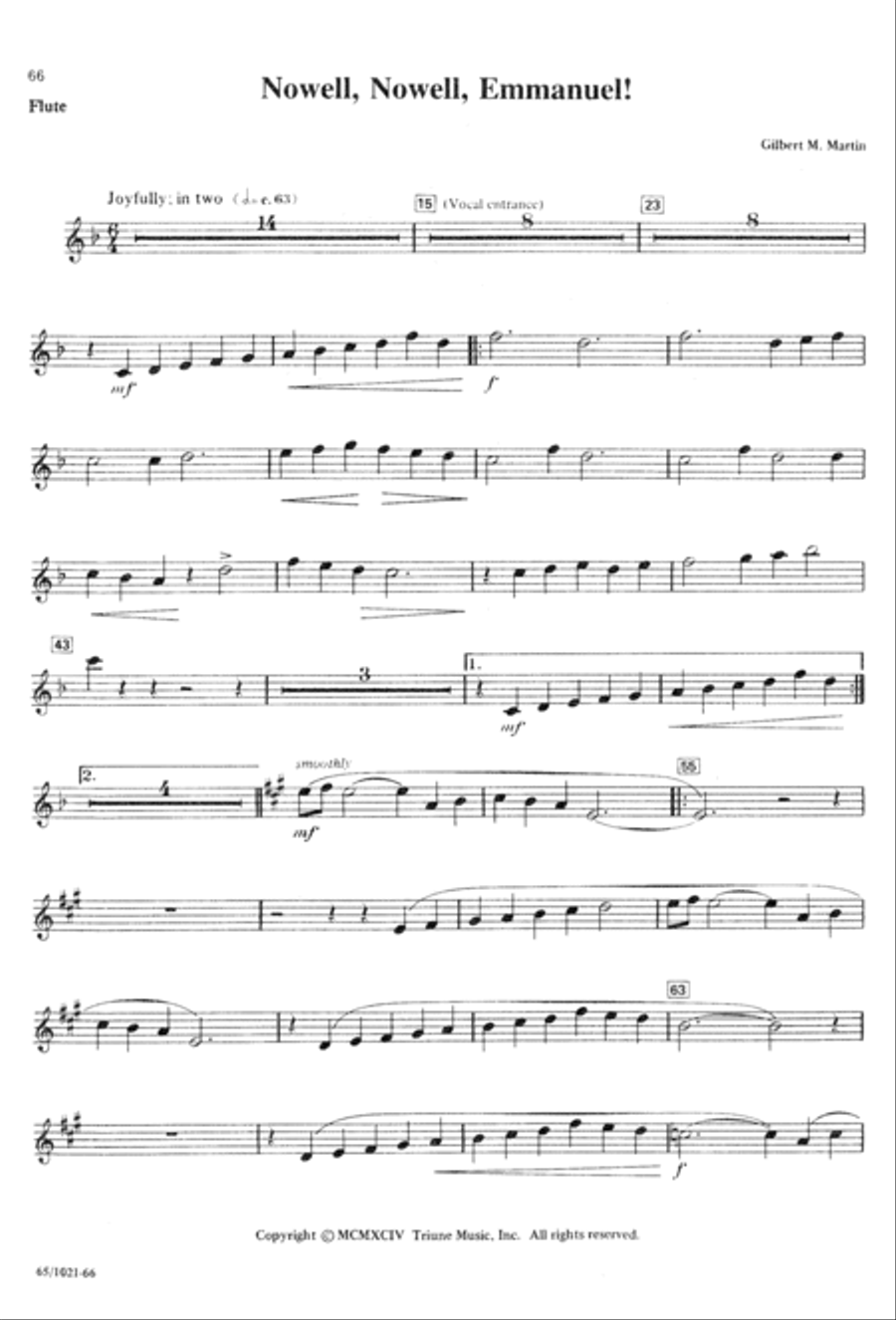 Nowell, Nowell, Emmanuel! (Digital Download) 3-Part scores gallery preview page 68