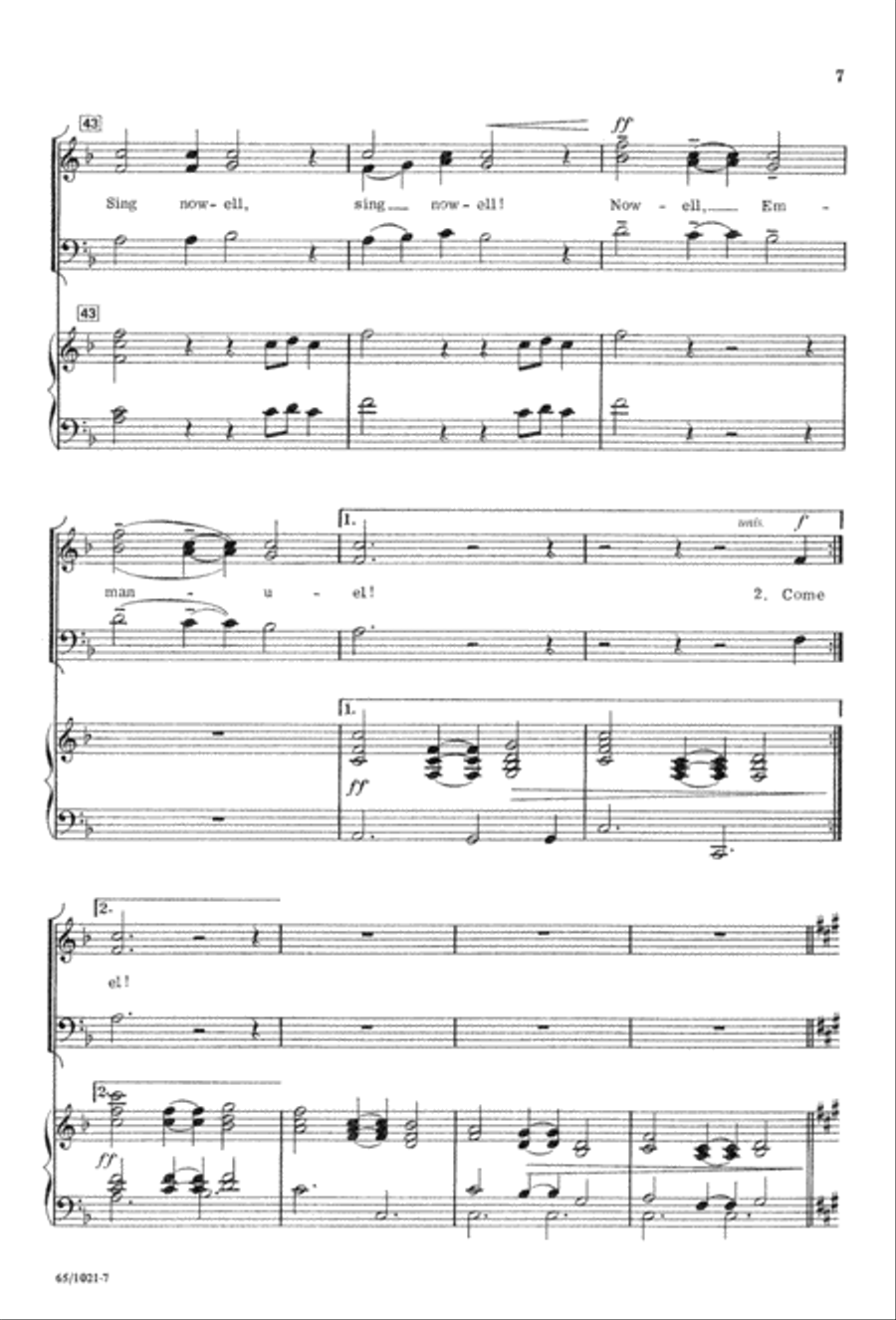 Nowell, Nowell, Emmanuel! (Digital Download) 3-Part scores gallery preview page 9
